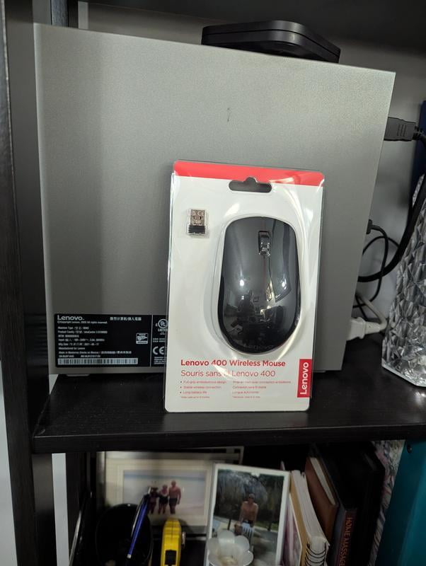 mouse Lenovo 400 Wireless Mouse 1.46 H x 4.17 W x 2.48 D Black