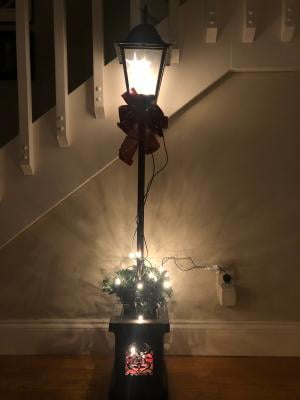Holiday Time Prelit Lamp Post Christmas Tree 4 Ft Bronze