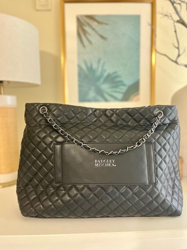 BADGLEY MISCHKA Diana Vegan Leather Tote Weekender Women's Travel Bag  (Light Blue) - Walmart.com
