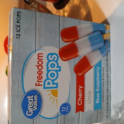 strawberry flavored vapes Great Value Patriotic Ice Pops Assorted Flavors 19.8 fl oz 12 Count Summer  Refreshing