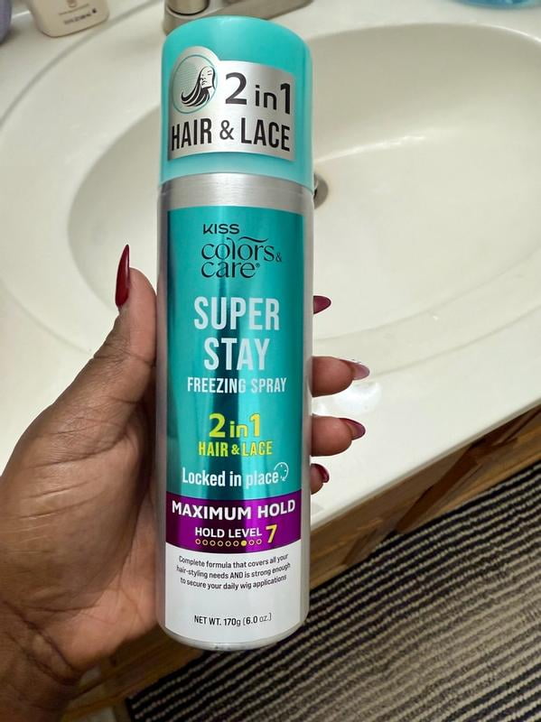 KISS Colors & Care 2-in-1 Hair and Lace Freezing Spray 6 oz (170 g