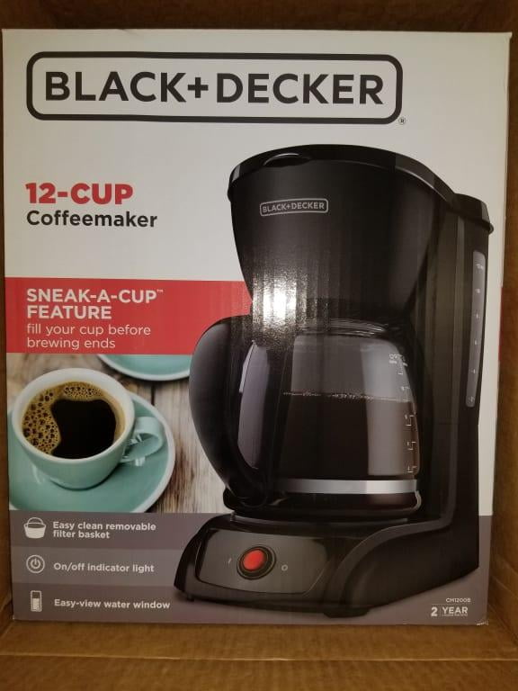 BLACK+DECKER 12-Cup* Switch Coffee Maker, Black, CM1200B - Walmart.com -  Walmart.com