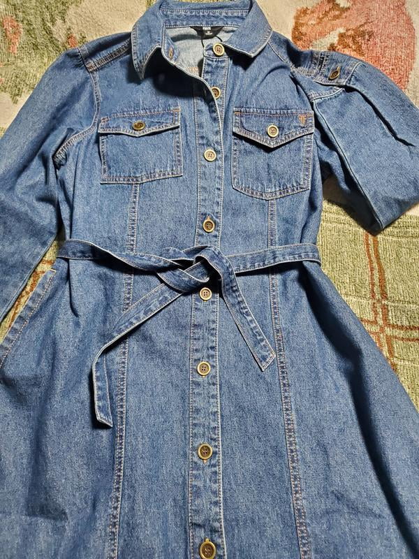 white christmas dresses MEDIUM WASH DENIM MINI DRESS – Sim and Sam