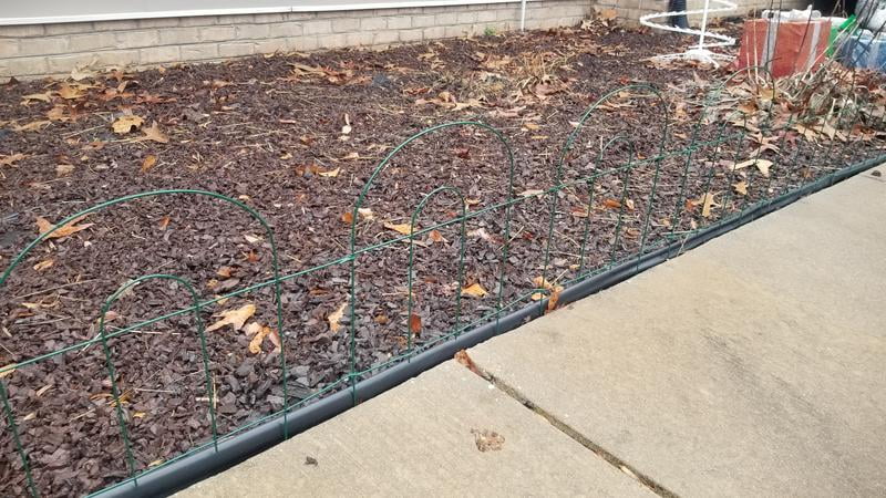 2 pack) Expert Gardener 18in H x 8ft L Green Steel Folding Garden