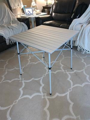 Coleman Portable and Compact Outdoor Folding Aluminum Table, White