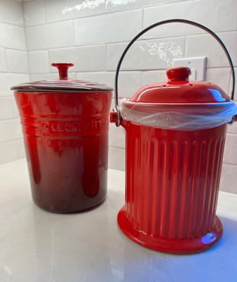 Norpro Ceramic Kitchen Countertop Compost Bin, Canister Composter