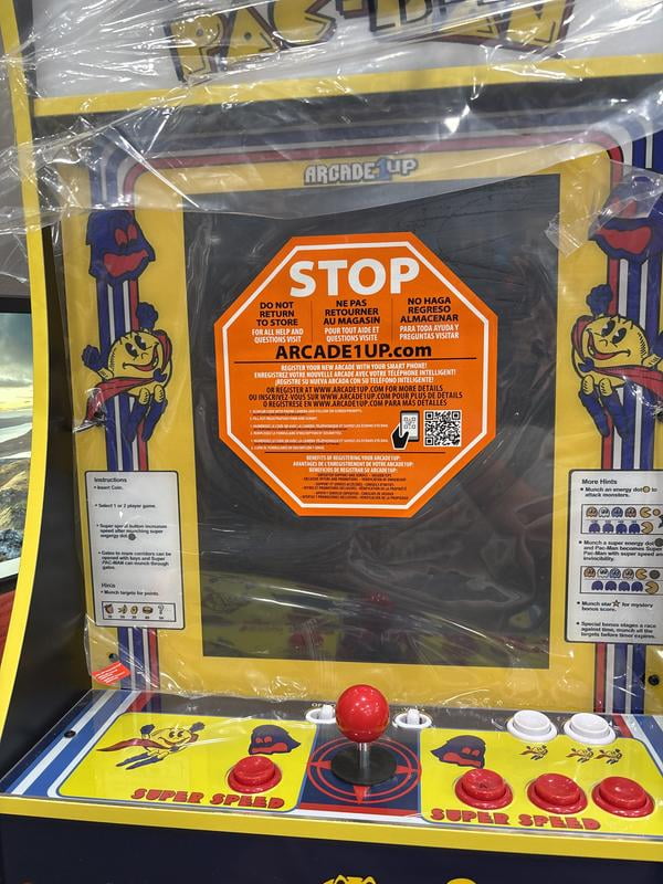 Arcade1UP Super Pac-Man, 4 Games in 1 Retro Machine: Single Player