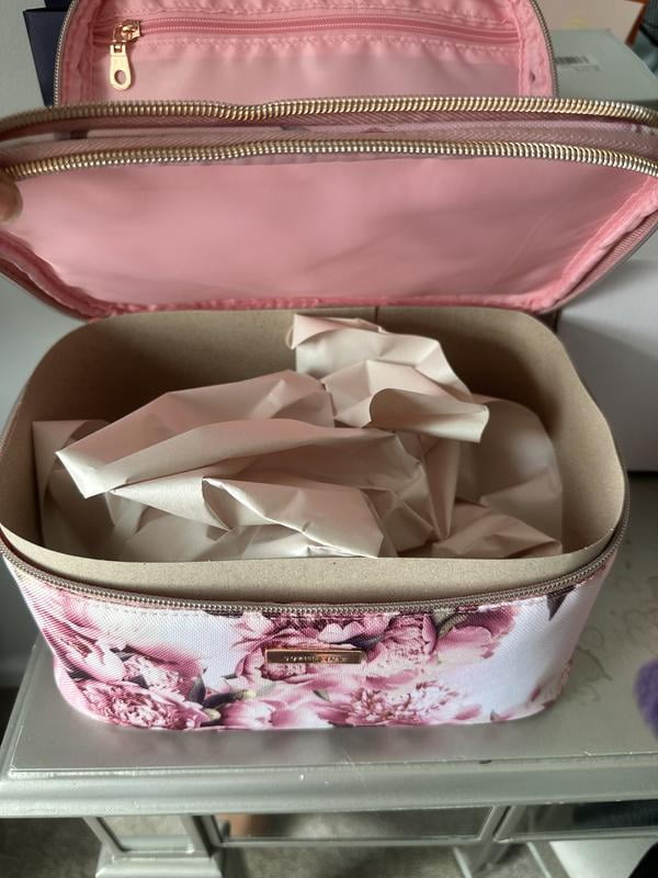 blossom thorne travel double zip train case makeup organizer bag Train Case -