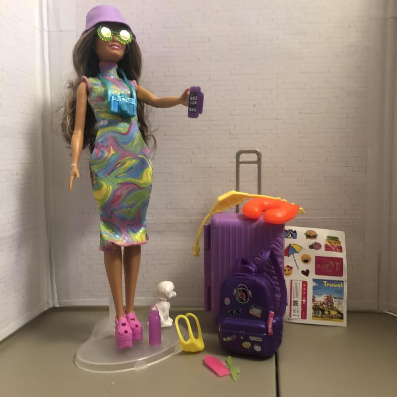 Barbie It Takes Two, Traveling Teresa Doll Set with Toys, Luggage
