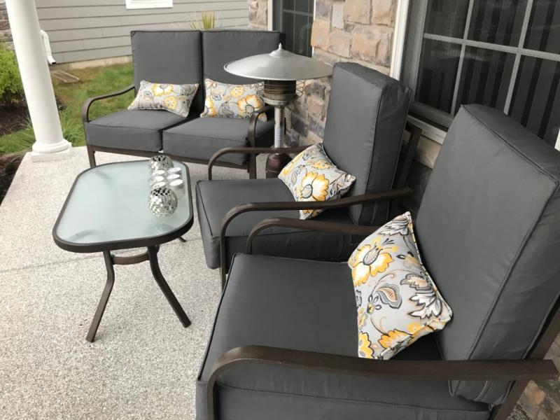 charcoal gray patio cushions