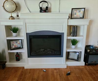 Ameriwood Home Lamont Mantel Fireplace White