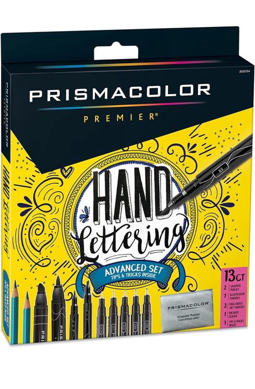 Prismacolor Premier Lettering Set, Art Pens, Markers, Pencils