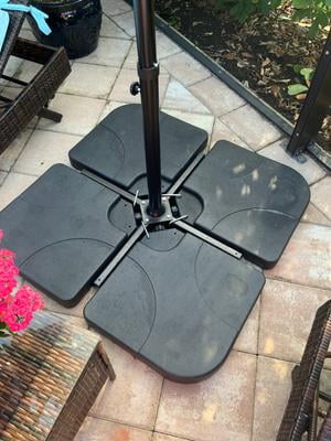 Best Choice S 4 Piece Cantilever Offset Patio Umbrella Stand Square Base Plate Set W Easy Fill Spouts Black Com - 4 Piece Cantilever Offset Patio Umbrella Circular Base Stand Best Choice S 4 Piece Cantilever Offset Patio Umbrella Stand Square Base Plate Set W Easy Fill Spouts Black Com - 4 Piece Cantilever Offset Patio Umbrella Circular Base Stand