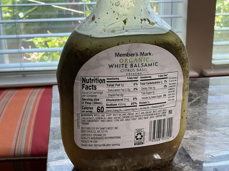 Customer reviews for Member's Mark Organic White Balsamic Vinaigrette, 24 oz., 2 pk. Customer reviews for Member's Mark Organic White Balsamic Vinaigrette, 24 oz., 2 pk.