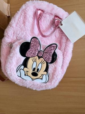 Pink Disney Mini Mouse Faux Fur Mini Backpack Minnie Mouse Girls Faux Fur Mini Backpack, Pink - Walmart.com main image 3
