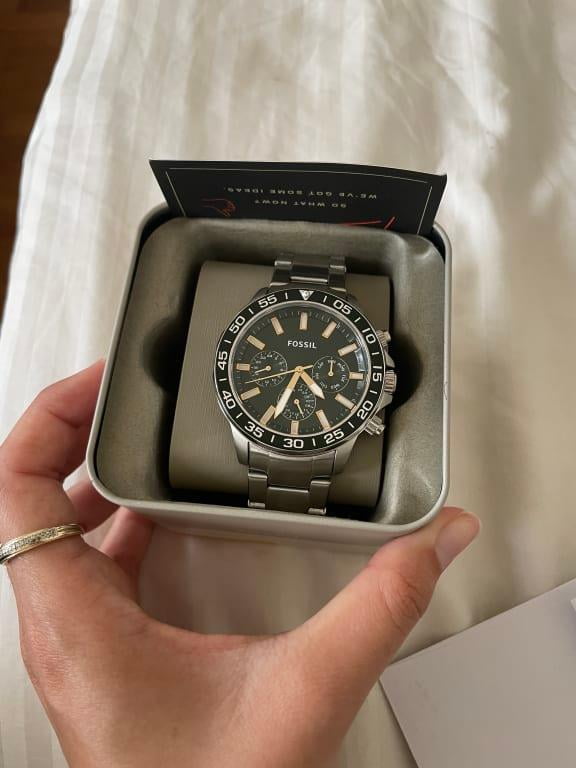 Fossil BQ2643SET His and Her Multifunction Gold-Tone Stainless 