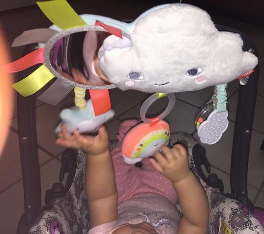 skip hop silver lining cloud stroller bar toy