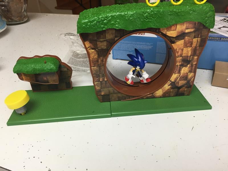  Sonic The Hedgehog Green Hill Zone Playset with 2.5 Sonic  Action Figure : Toys & Games