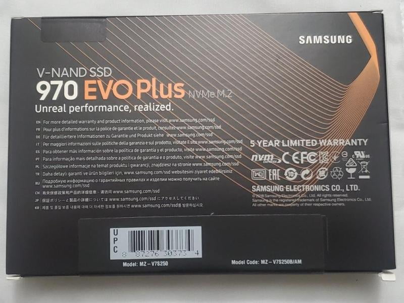 Memoria SSD NVMe 1 TB Samsung 970 EVO Plus MZ-V7S1T0