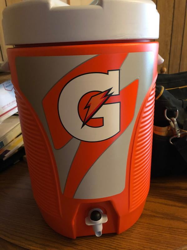 3 Gallon Beverage Cooler (Orange/White)