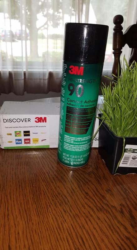 3M™ Hi-Strength Spray Adhesive 90, Inverted, Clear, 24 fl oz Can (Net Wt  17.6 oz) - The Binding Source