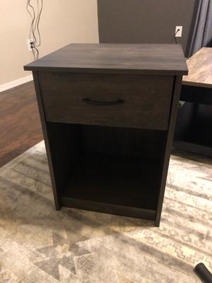 Mainstays 1 Drawer Bedroom Nightstand Weathered Oak Walmart Com Walmart Com