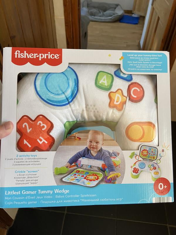 Fisher-Price Littlest Gamer Tummy Time Play Wedge with Infant