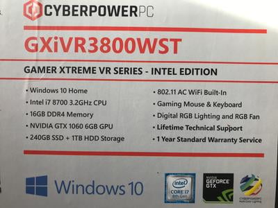 cyberpowerpc gxivr3800wst specs