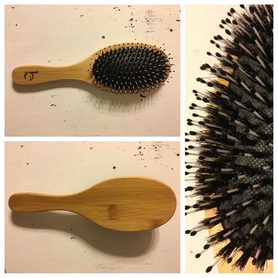 Glamlily 2 Pack Boar Bristle Hair Brushes with Nylon Pins and Bamboo  Handles, Wave Brush, 9 in