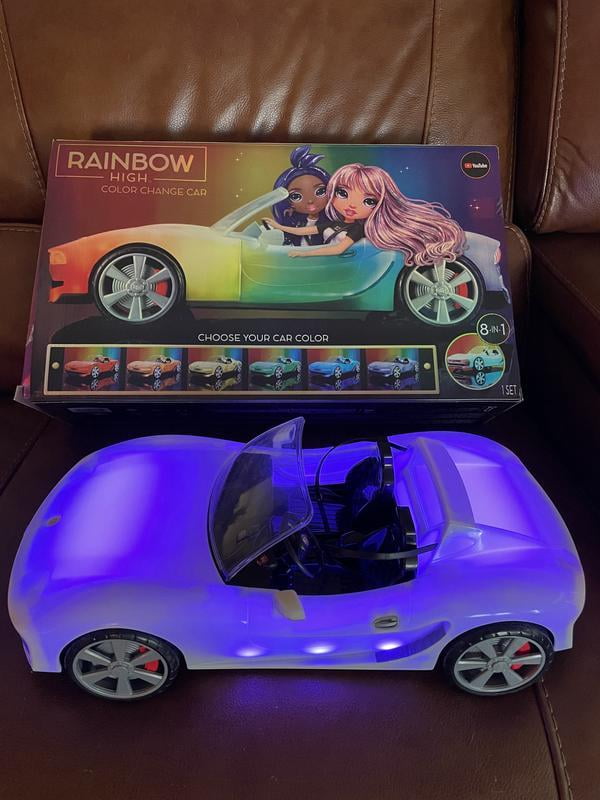 Rainbow High Color Change Car - Convertible Vehicle 8-in-1 Light-Up