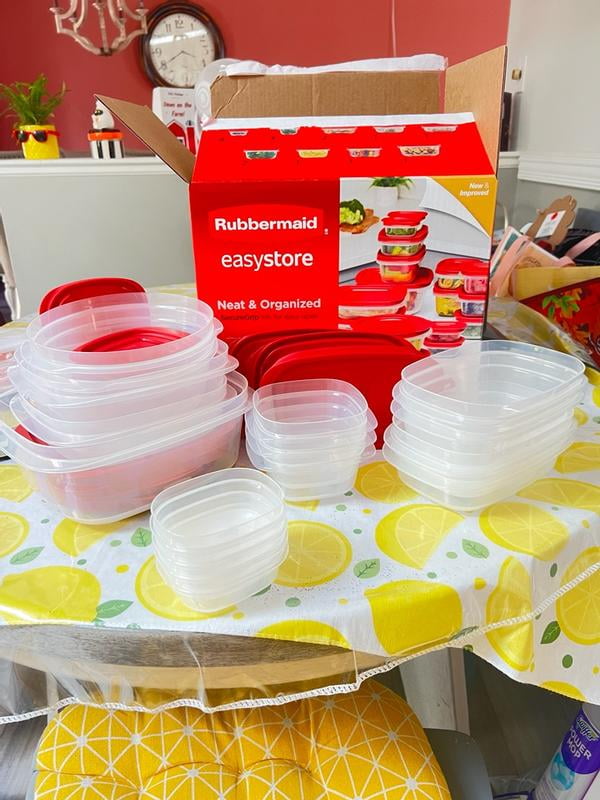 Rubbermaid EasyStore Rectangle, Square, and Round Food Storage