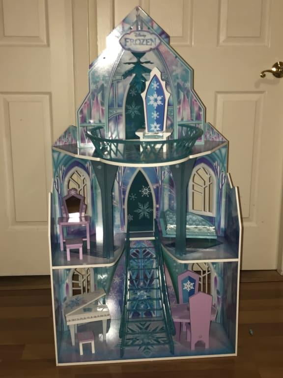 wooden elsa castle