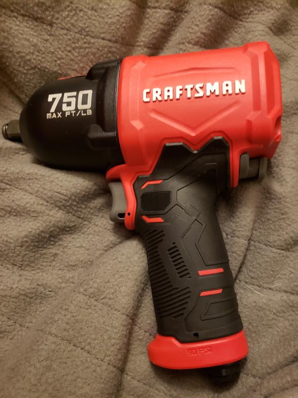 CRAFTSMAN Pneumatic inch 750 ft lbs Air Impact Wrench Red and Black Walmart