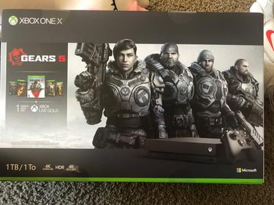 Pre-Owned Microsoft Xbox One X 1TB Gears 5 Bundle, Black, CYV