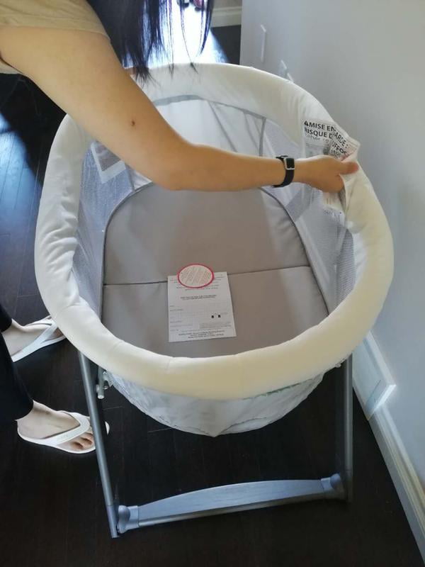 ingenuity wood foldaway rocking bassinet walmart