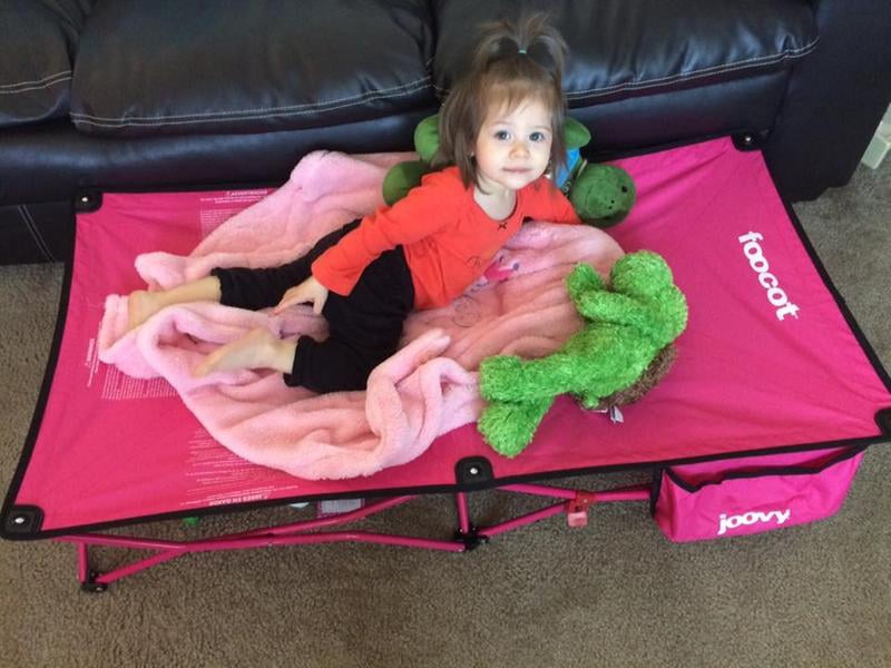Lit De Voyage Portable Joovy Foocot Pour Tout-petits - Bleu, Léger, Pliable, Camping Et Sieste