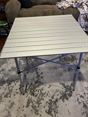 Coleman Portable and Compact Outdoor Folding Aluminum Table, White