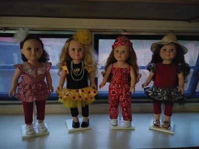 american girl doll stand
