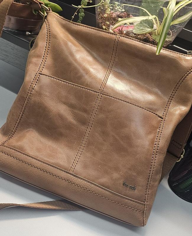 The SAK Lucia Solid Color Soft Leather Crossbody Handbag One Size