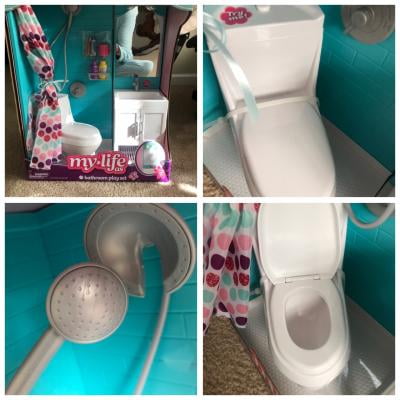Bathroom Play Set With Shower, Baby Doll Bathtub With Shower Stall
