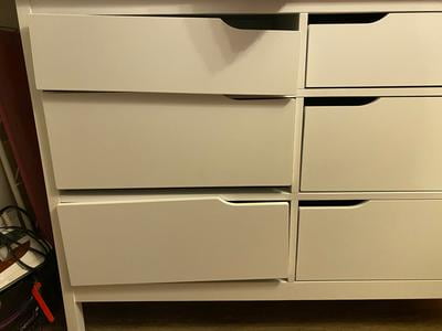 Angel Line Lauren 6 Drawer Double Dresser White Walmart