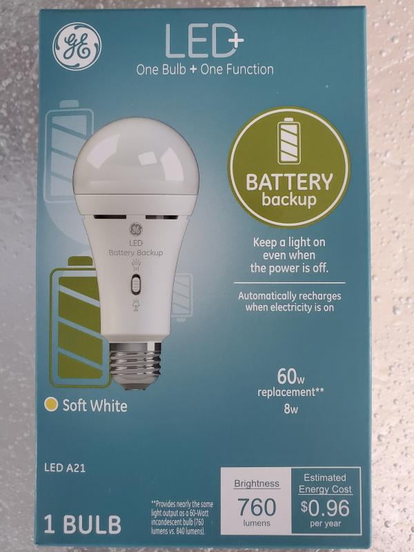 Ge Led+ Battery Backup Light Bulb : Target