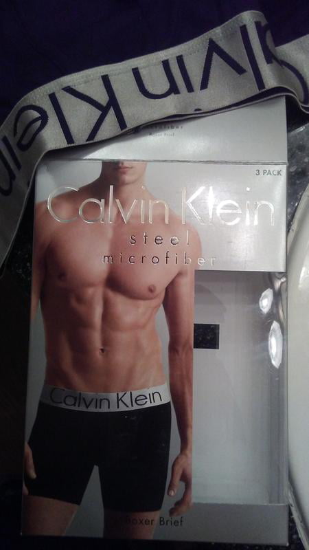 Calvin Klein Men's Steel Micro Boxer Briefs, black/black/black, Small -  