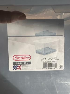 Sterilite 20 Qt Bin | Storage totes for facility management