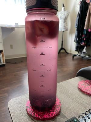 Live Infinitely 34 Oz Gym Water Bottle with Time Marker, Fruit