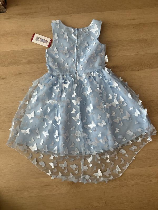 rare editions floral embroidered dress Rare Editions Girls' 7-16 3D Floral Embroidered Mesh Tie Strap Dress