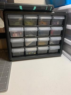 Akro Mils 16 Drawer Plastic Storage Cabinet Walmart Com Walmart Com