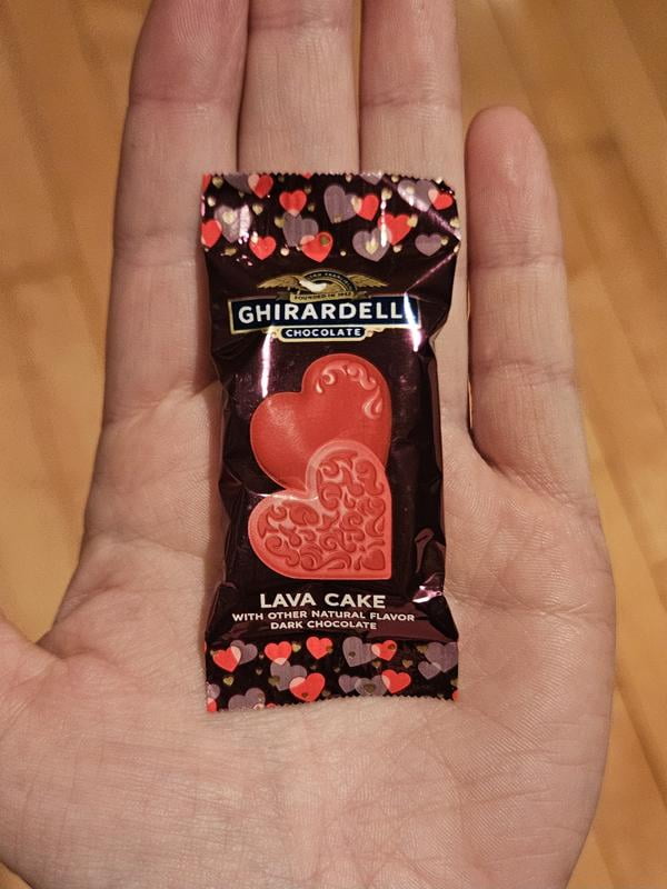Ghirardelli Valentine's Dark Chocolate Lava Cake Duet Hearts Bag