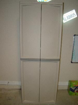 Sterilite 4 Shelf Utility Storage Cabinet Putty 01428501