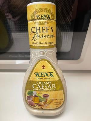 Ken's Steak House, Creamy Caesar Dressing, 9 fl oz, Roasted Garlic -  Walmart.com